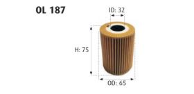 MOTRAM OL187 - FILTROACEITE-JEEPCHEROKEE = HU718X