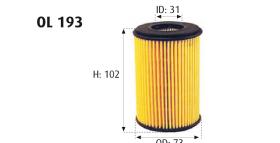 MOTRAM OL193 - FILTROACEITE-TOYAURI,AVEN,RA = HU7009Z