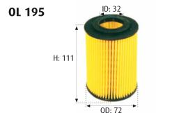 MOTRAM OL195 - FILTROACEITE-HYUNTUCSSONA = HU822/5X