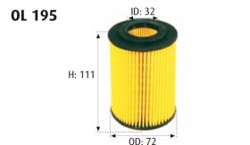 MOTRAM OL195 - FILTROACEITE-FIAT/OPEL = HU712/7X