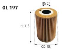 MOTRAM OL197 - FILTROACEITE-HYUNTUCSSONA = HU822/5X