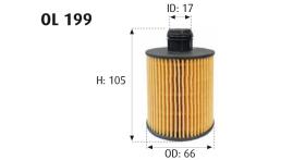 MOTRAM OL199 - FILTROACEITE-GM/CHEVROLET = HU7004/1X