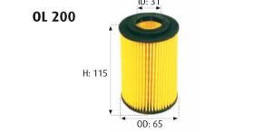 MOTRAM OL200 - FILTROACEITE-GM/CHEVROLET = HU7004/1X