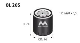 MOTRAM OL205 - FILTROACEITE-BMW320TD,520TD = HU718/1Z