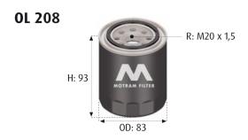 MOTRAM OL208 - FILTRO ACEITE = W814/80