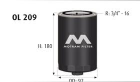 MOTRAM OL209 - FILTRO ACEITE = W814/80