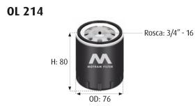 MOTRAM OL214 - FILTROACEITE-CHRYSLER/MAZDA = W719/27