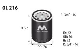 MOTRAM OL216 - FILTRO ACEITE = W7023