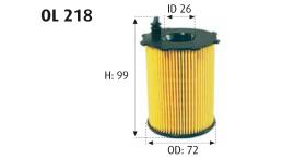 MOTRAM OL218 - FILTRO ACEITE = HU8001X