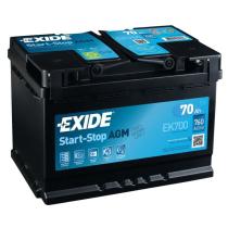 EXIDE EK700 - BATERÍA START STOP AGM EK700  278X175X190