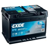 EXIDE EL700 - BATERIA EFB 70AH - 720EN 278X175X190 +D