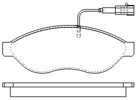 MOTRAM PF712 - P.FRENO TRAS.95.4*42.7*15MM