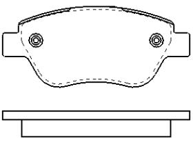 MOTRAM PF721 - P.FRENO DEL.123*53.3*17.8MM