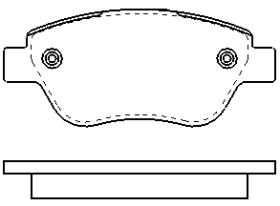 MOTRAM PF721 - P.FRENO TRAS.123.1*52*16.6MM