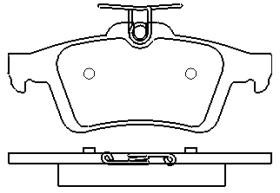 MOTRAM PF732 - P.FRENO TRAS. 123.1*52*16.6MM