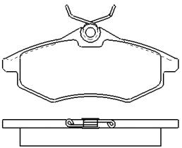 MOTRAM PF734 - P.FRENO DEL. 122.8*53*19MM