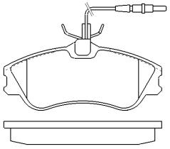 MOTRAM PF735 - P.FRENO DEL. 122.8*53*19MM