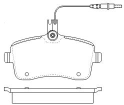 MOTRAM PF744 - P.FRENO TRAS- 87*52.9*16.7MM