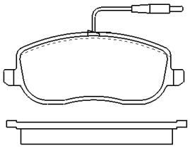 MOTRAM PF747 - P.FRENO DEL. 164.8*66.8*18.8MM