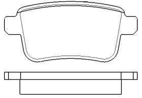 MOTRAM PF753 - P.FRENO TRAS.95.4*43.9*16MM