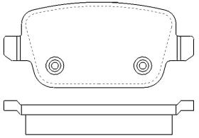 MOTRAM PF754 - P.FRENO TRAS.95.4*43.9*16MM