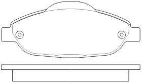 MOTRAM PF758 - P.FRENO DEL. 151*61.5*17.8MM