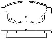 MOTRAM PF761 - P.FRENO TRAS. 122.9*53.7*17MM