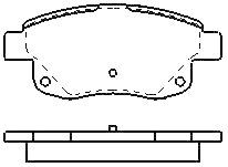 MOTRAM PF761 - P.FRENO DEL. 119*69.5*16MM