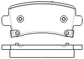 MOTRAM PF775 - P.FRENO TRAS.115.8*51.3*16.8MM