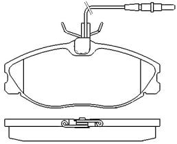 MOTRAM PF788 - P.FRENO DEL. 129 9*56.75*19MM