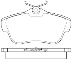 MOTRAM PF800 - P.FRENO TRAS.113 4*58 2*16 6MM