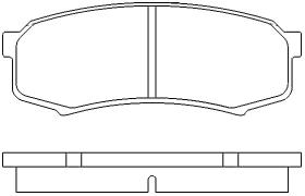 MOTRAM PF802 - P.FRENO TRAS. 116 2*44*15 2MM