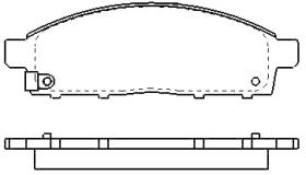 MOTRAM PF811 - P.FRENO DEL. 155 4*50 5*17MM