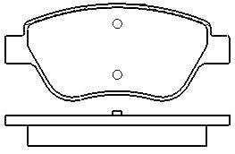MOTRAM PF827 - P.FRENO DEL. 123*53 3*17 8MM