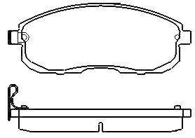 MOTRAM PF828 - P.FRENO DEL. 123*53 3*17 8MM