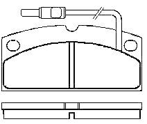 MOTRAM PF830 - P.FRENO TRAS. 106 1*45 8*16MM