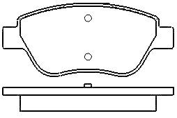 MOTRAM PF835 - P.FRENO DEL.129*53 61 2*18 5MM