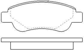 MOTRAM PF836 - P.FRENO DEL. 123*47*17 5MM