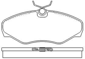 MOTRAM PF838 - P.FRENO DEL. 144 2*62 4*18MM