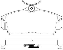 MOTRAM PF844 - P.FRENO DEL. 124 2*57 3*17 2MM