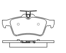 MOTRAM PF708 - P.FRENO TRAS 123.1*52.16.6MM