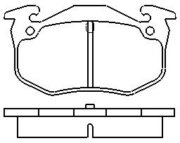 MOTRAM PF733 - P.FRENO TRAS. 123.1*52*16.6MM