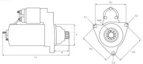 · 1MA9080 - MOTOR DE ARRANQUE T/MAGNETON 12V - 2.70KW NUEVO