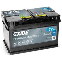 EXIDE EA722 - BATERÍA PREMIUM 72AH - 720EN 278X175X175 +D