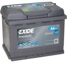 EXIDE EA640 - BATERÍA PREMIUM 61AH - 600EN 242X175X175 +D