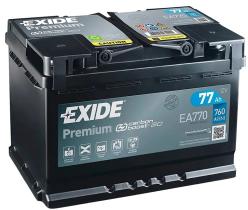 EXIDE EA770 - BATERÍA PREMIUM 72AH - 720EN 278X175X175 +D